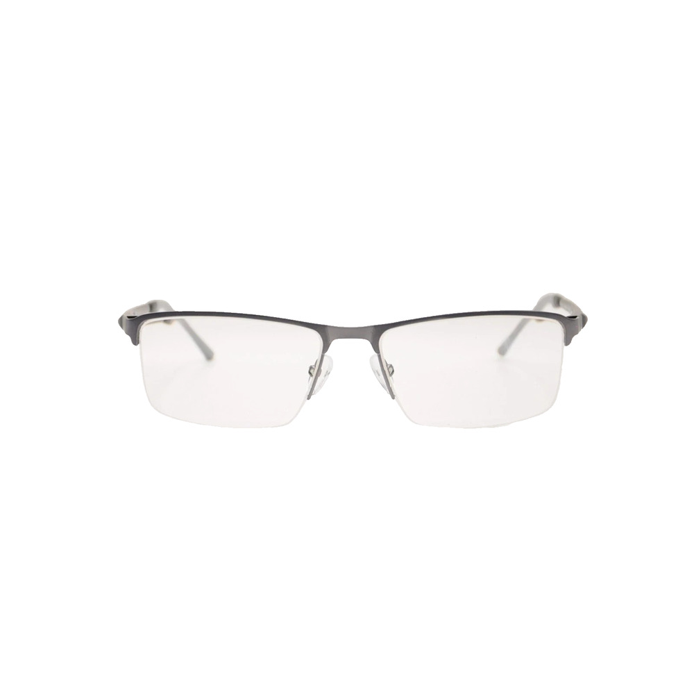 REVEL 35-H11412 RECTANGULAR HALF RIM EYEGLASS FRAMES GRAY 54-16-140